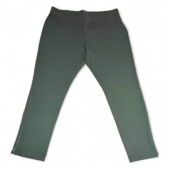 Mossimo Stretch Skinny Ponte Pants Leggings Sage Green Size 2X Side Zip Ankle - Picture 6 of 9